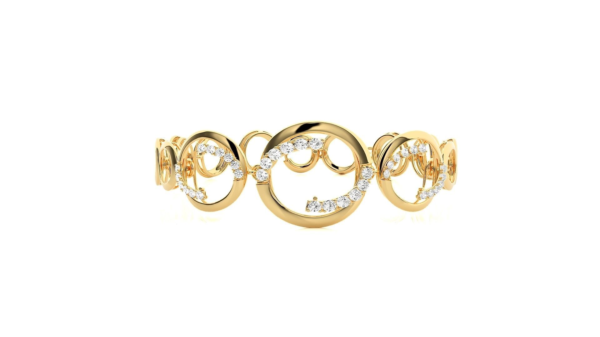 Diamond Bracelet 3D print model   3D print model_9