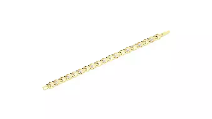 Diamond Bracelet 3D print model 