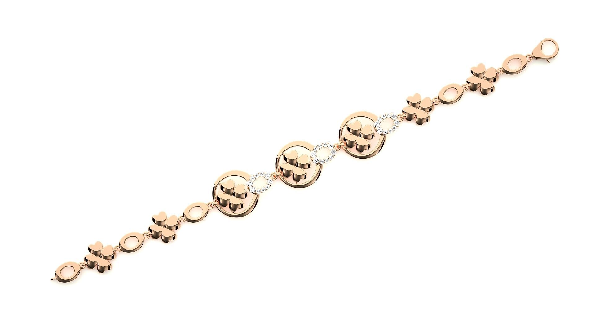 Diamond Bracelet 3D print model   3D print model_1