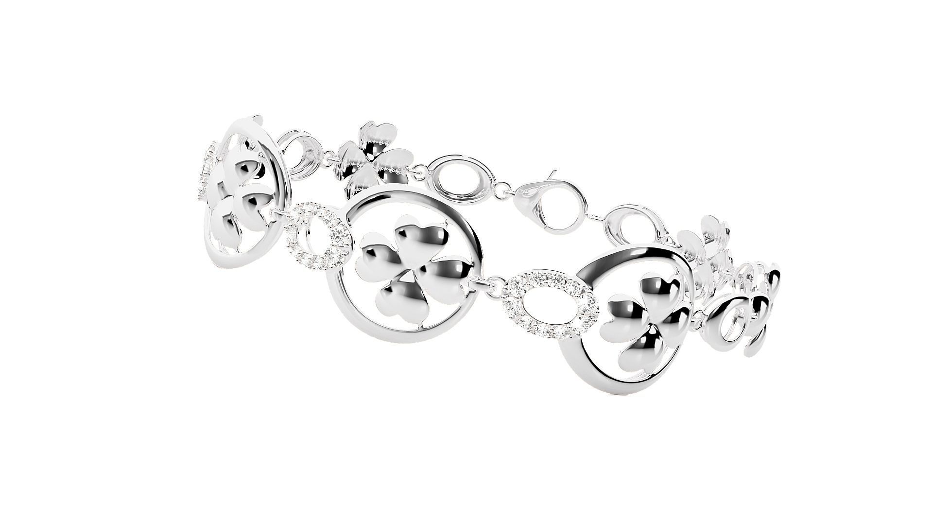 Diamond Bracelet 3D print model   3D print model_6