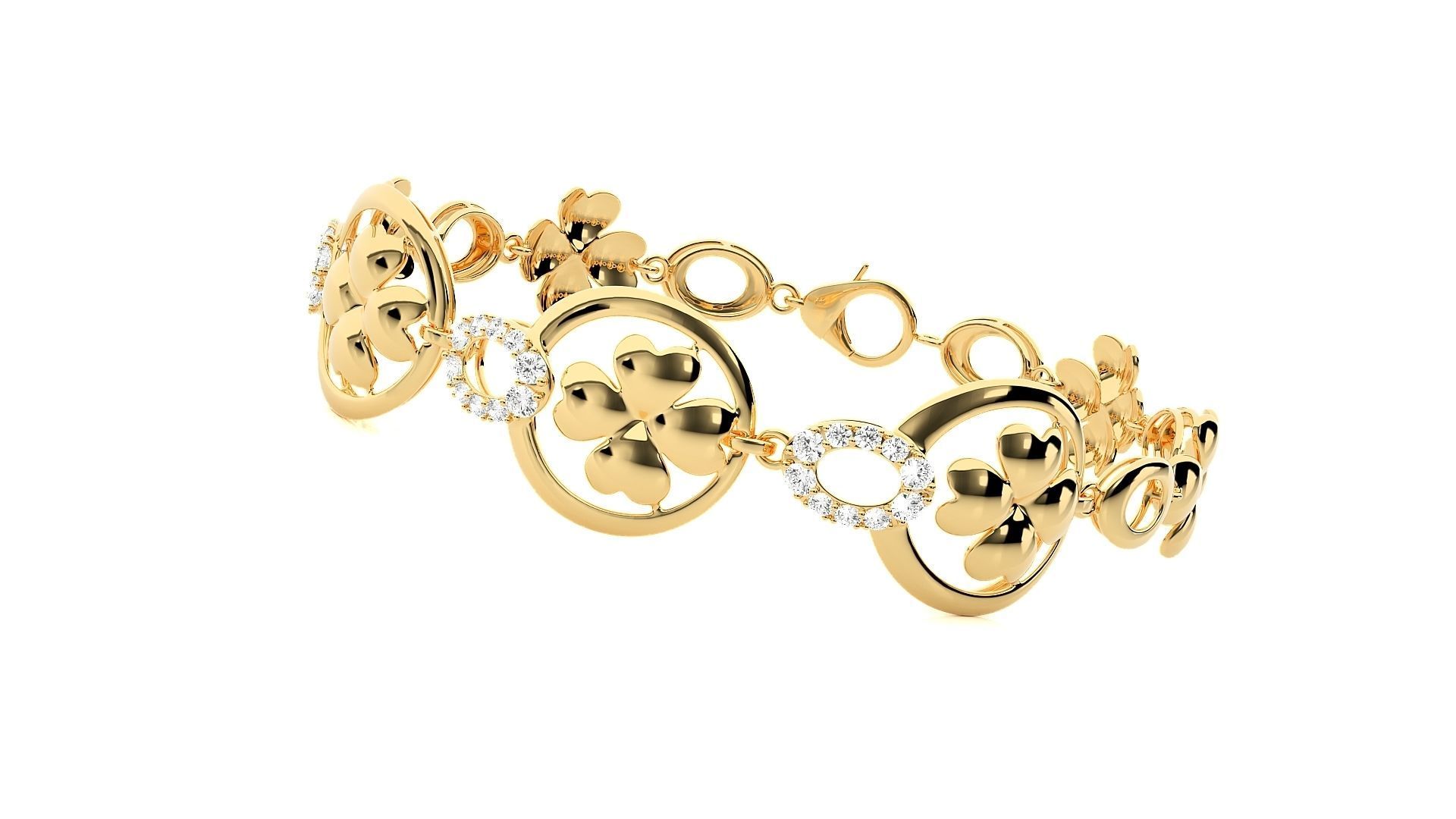 Diamond Bracelet 3D print model   3D print model_8