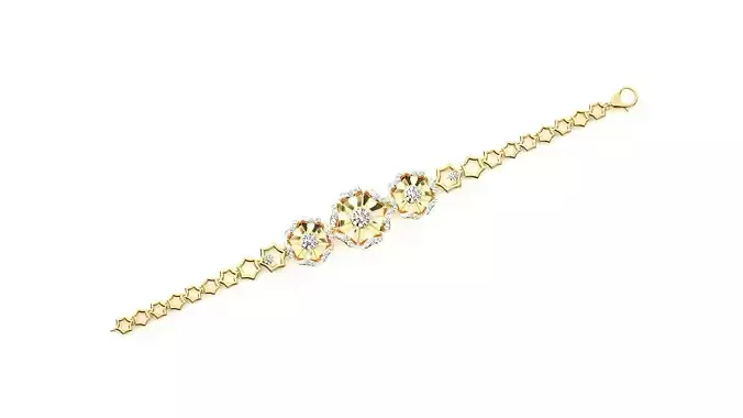 Diamond Bracelet 3D print model  