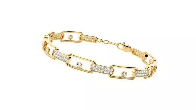 Diamond Bracelet 3D print model  