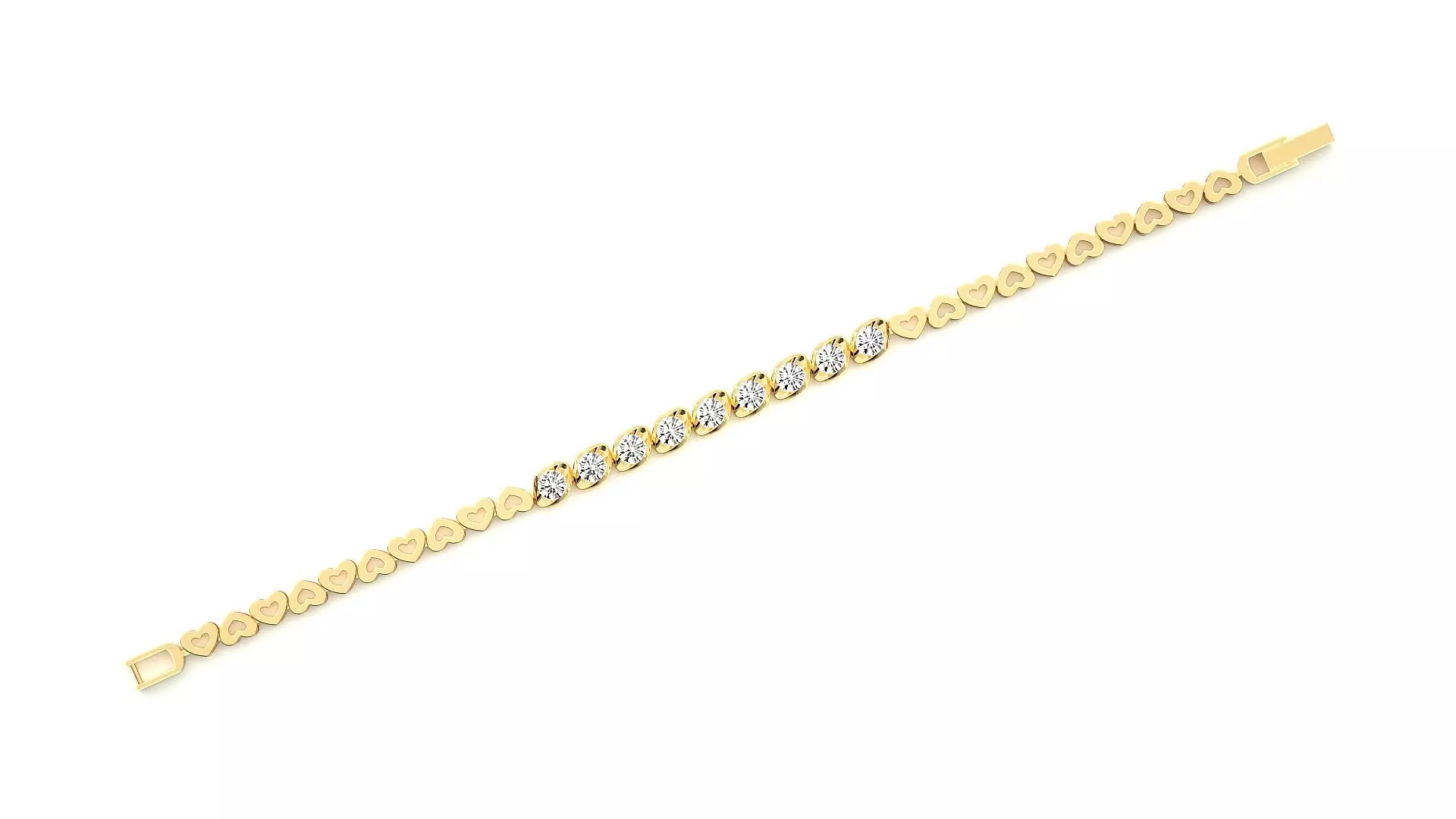 Diamond Bracelet 3D print model  3D print model_0