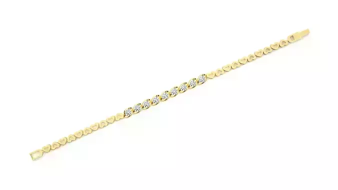 Diamond Bracelet 3D print model 