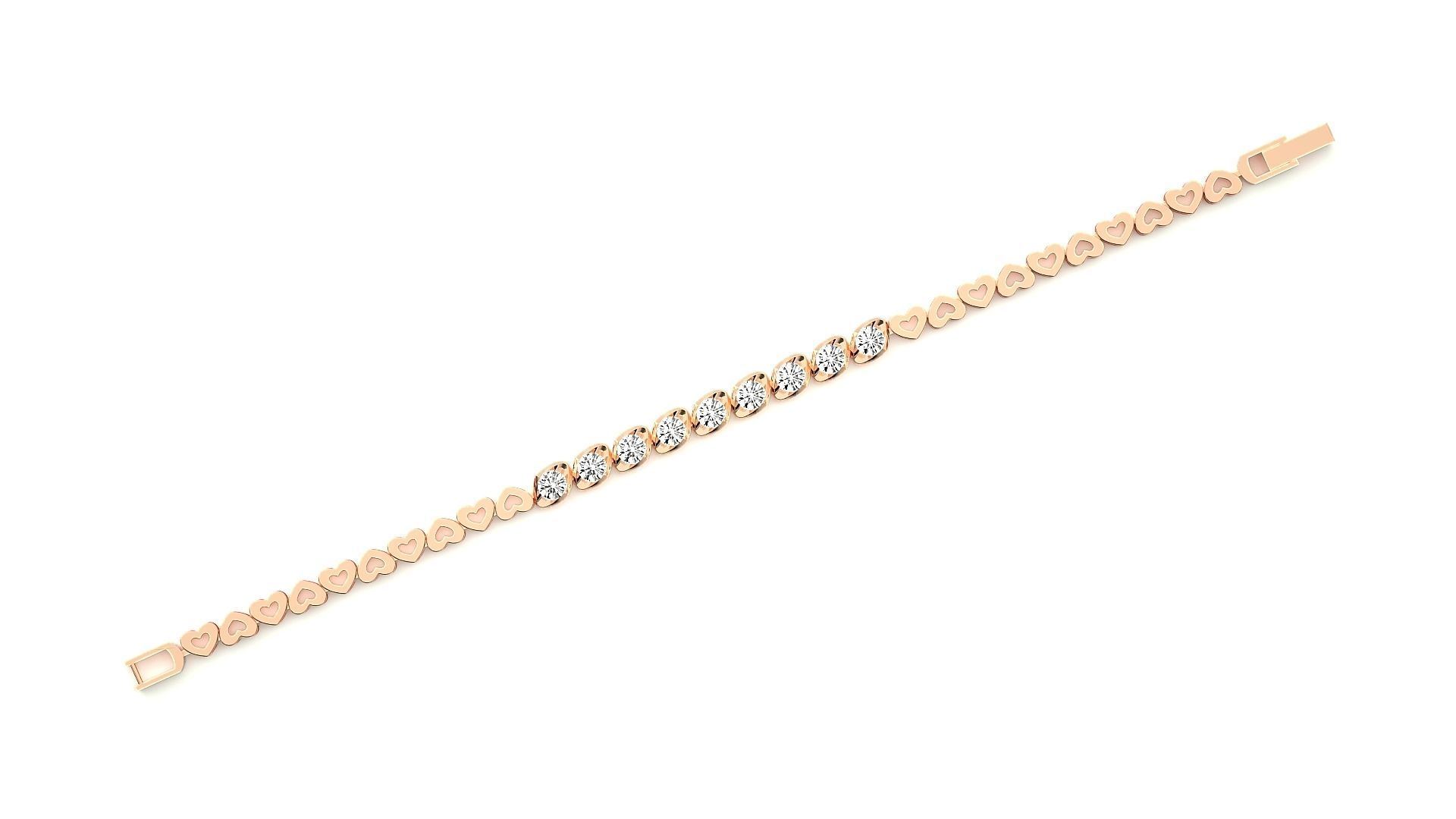 Diamond Bracelet 3D print model  3D print model_1