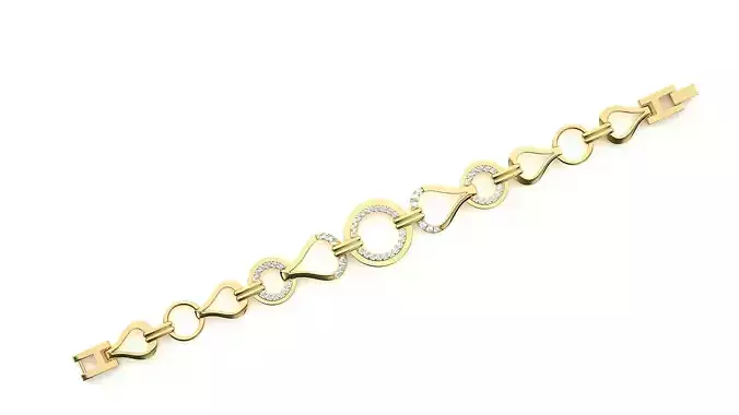 Diamond Bracelet 3D print model  