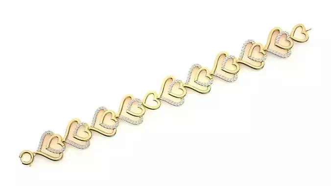 Diamond Bracelet 3D print model 