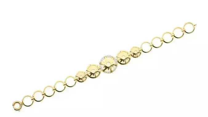 Diamond Bracelet 3D print model  