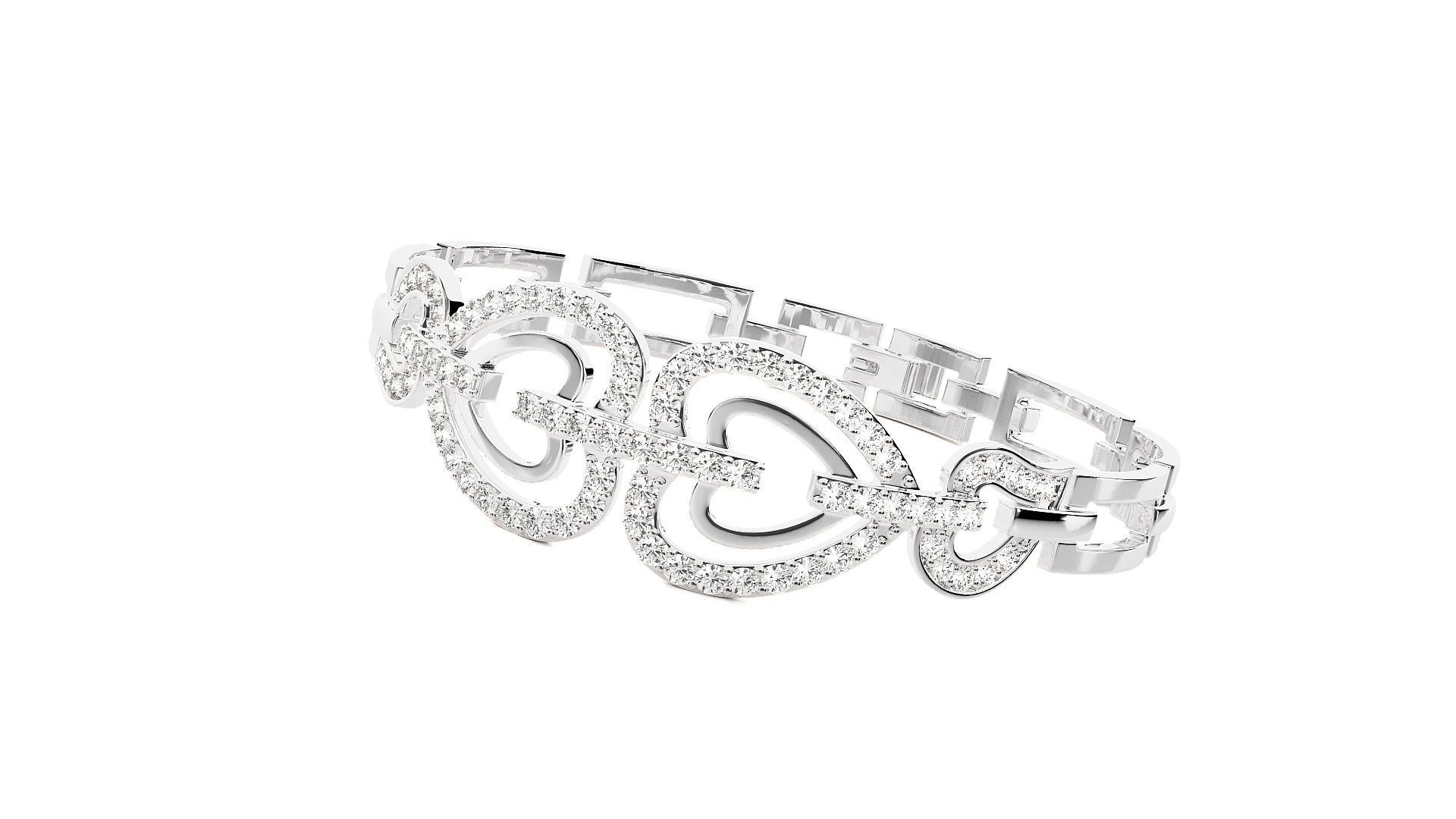 Diamond Bracelet 3D print model  3D print model_6