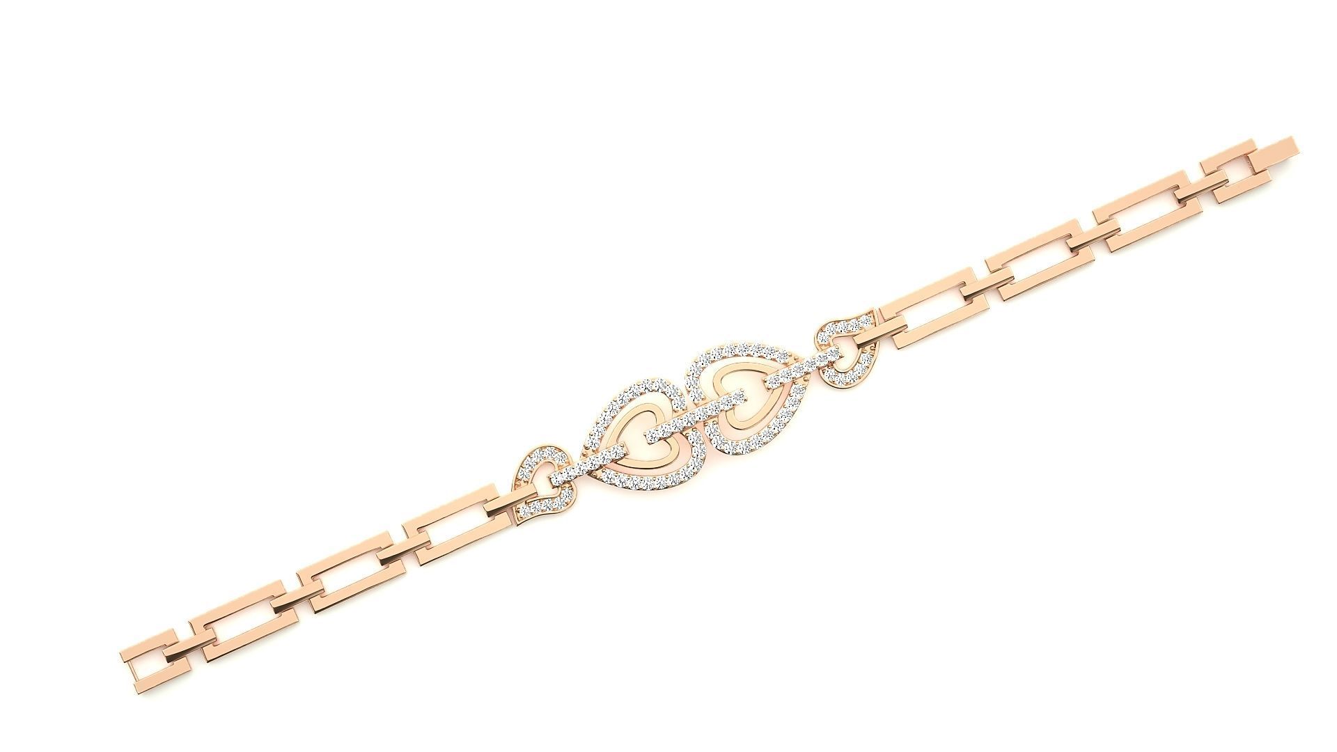 Diamond Bracelet 3D print model  3D print model_1