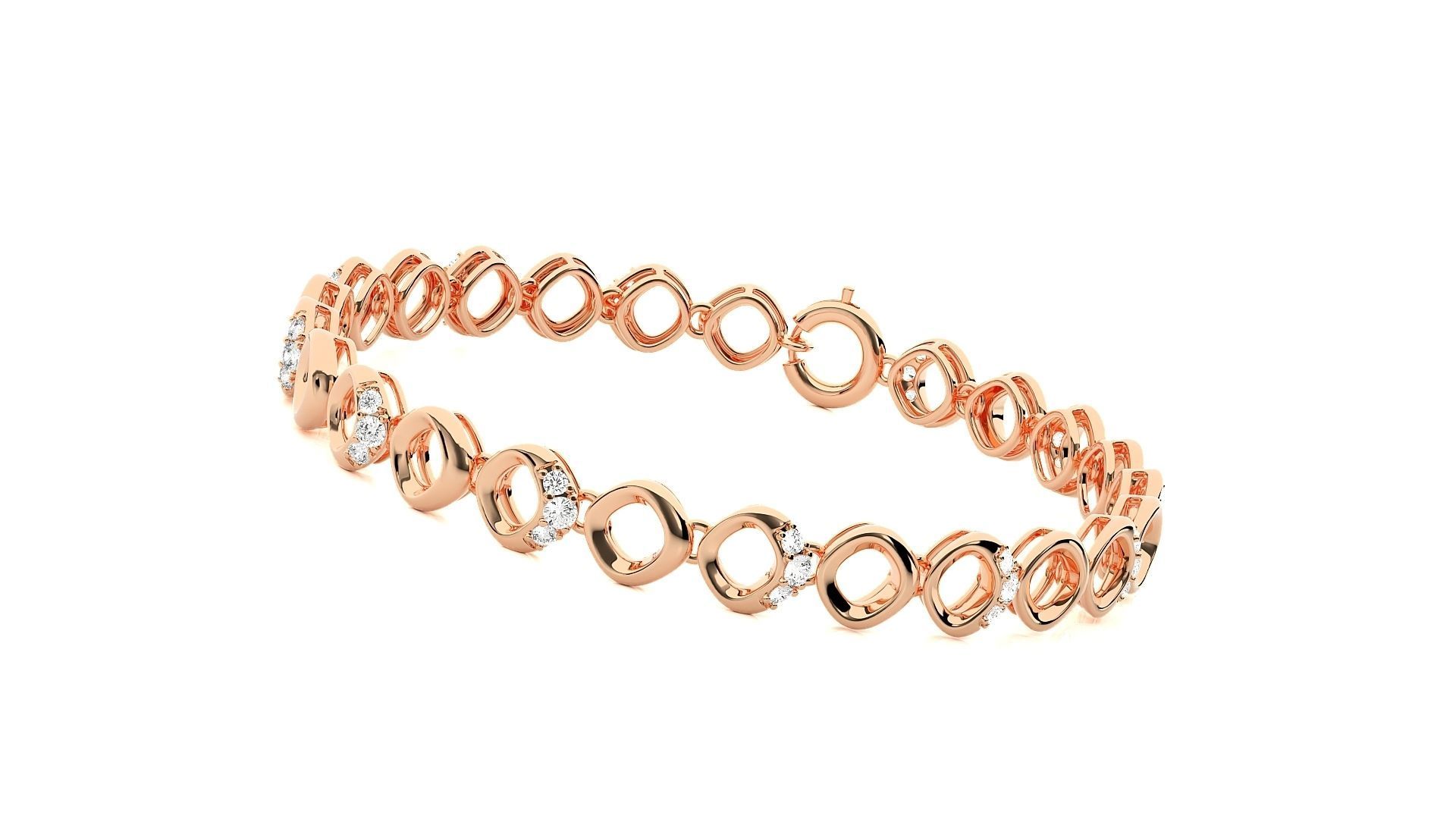 Diamond Bracelet 3D print model   3D print model_2