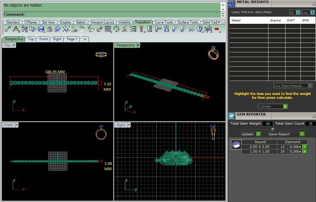 Diamond Bracelet 3D print model   3D print model_3
