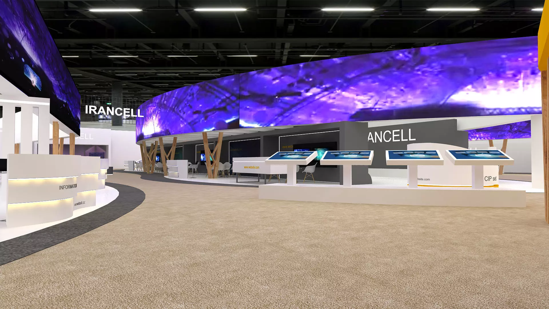 Hall exhibition 3D model_0