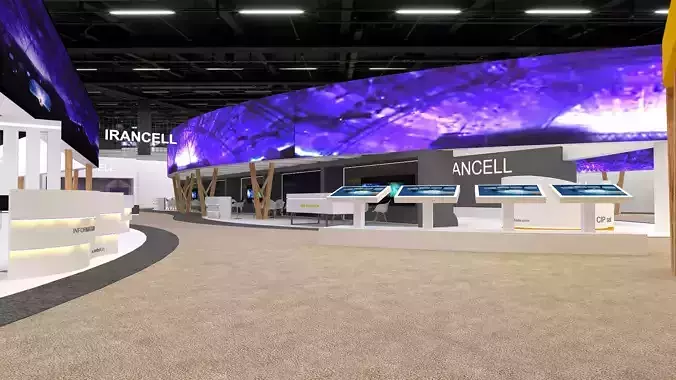 Hall exhibition 3D model