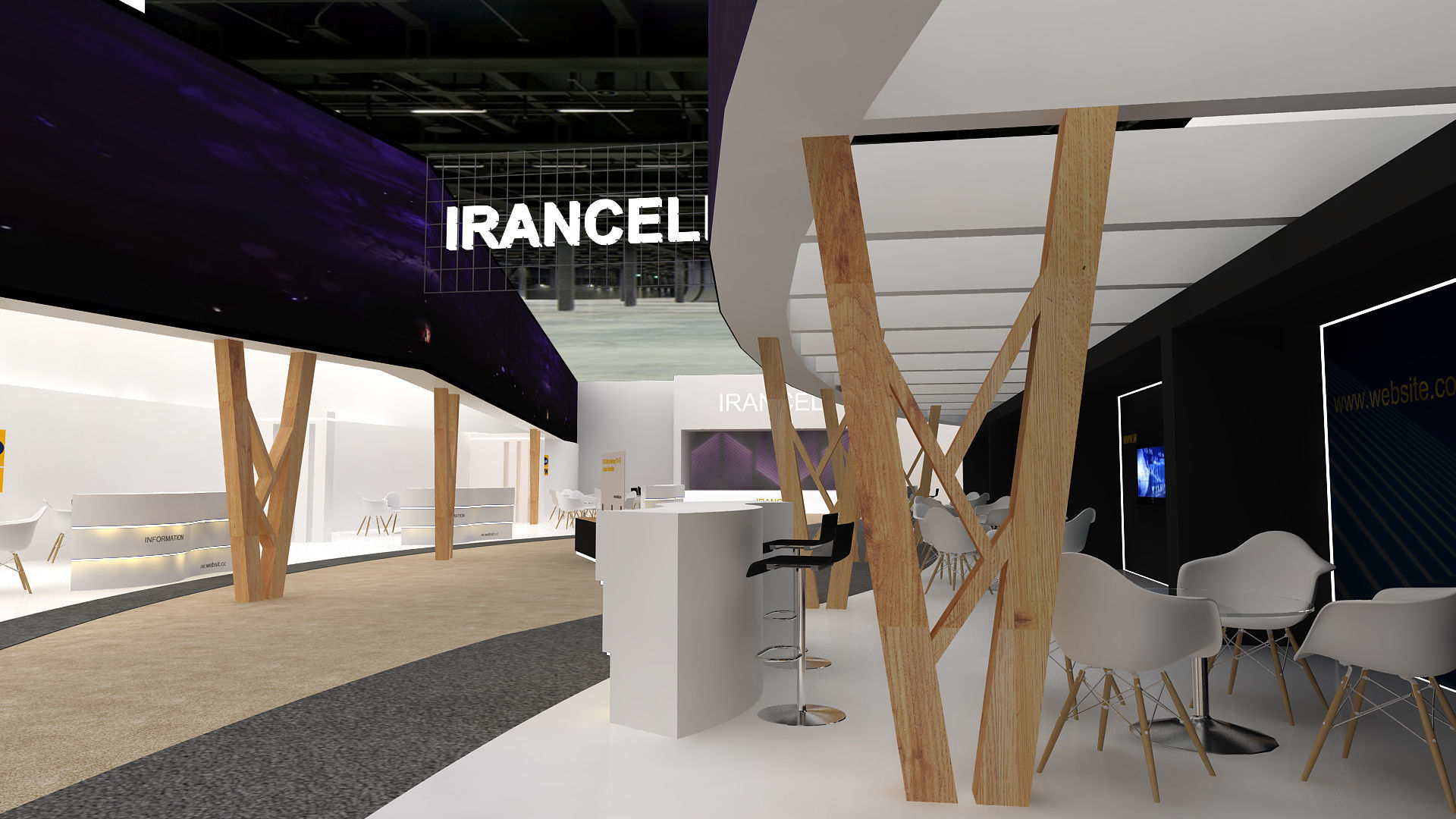 Hall exhibition 3D model_10