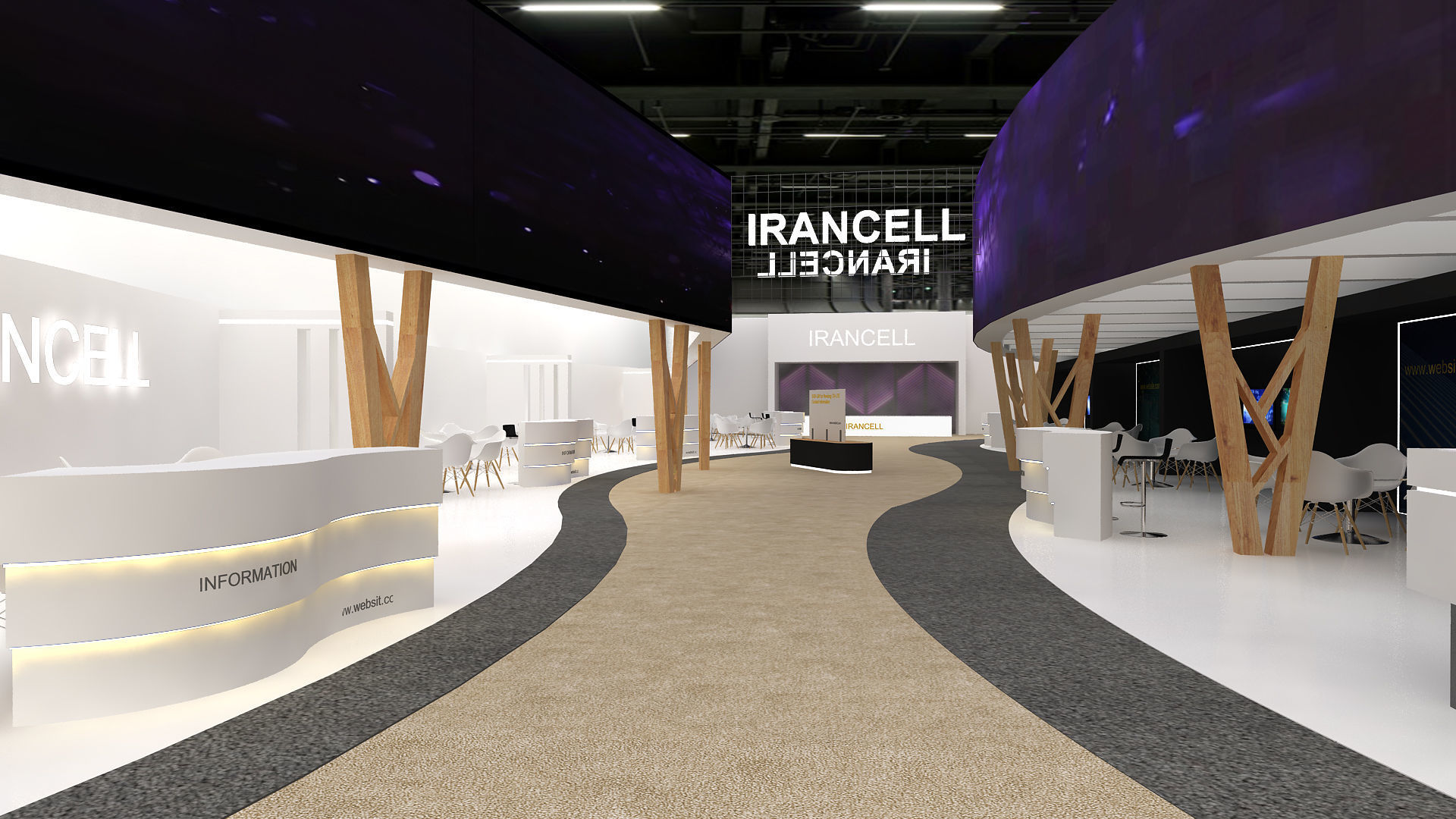 Hall exhibition 3D model_8