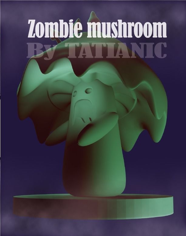 ZOMBIE MUSHROOM 3D print model_3
