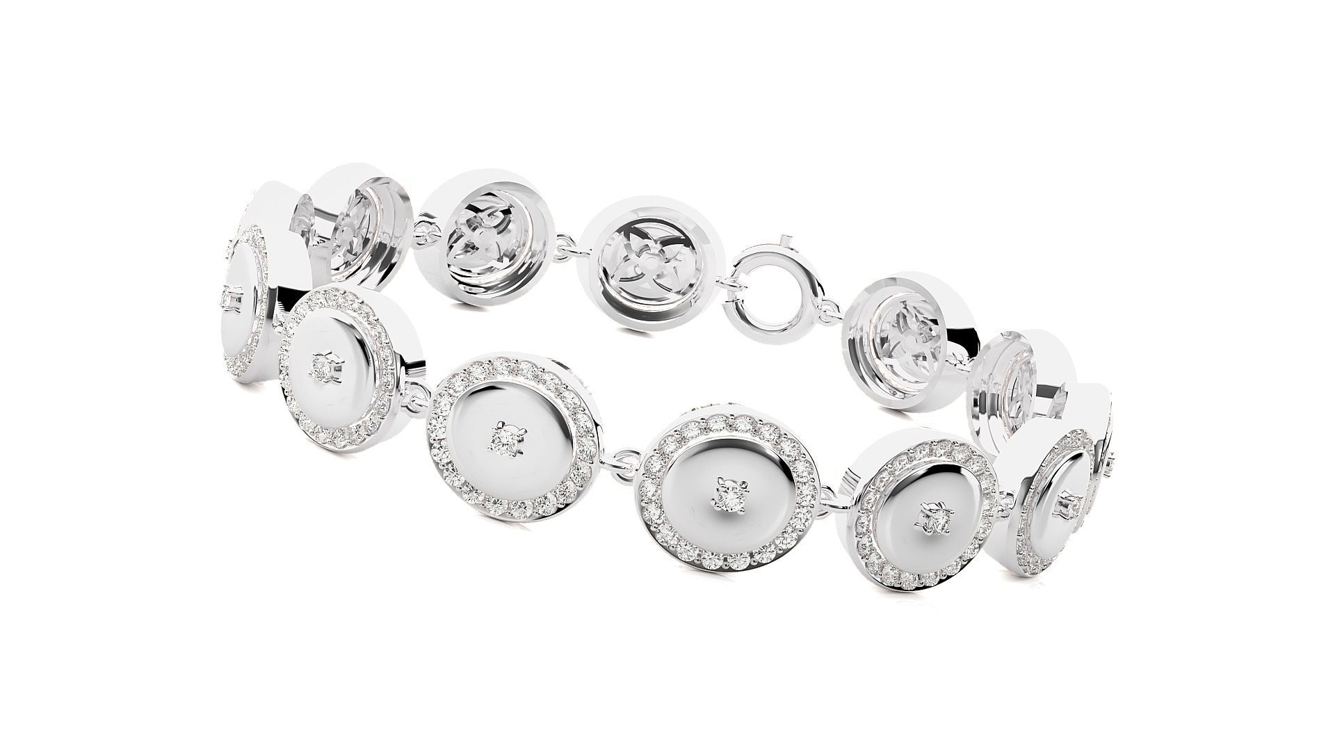 Diamond Bracelet 3D print model 3D print model_6