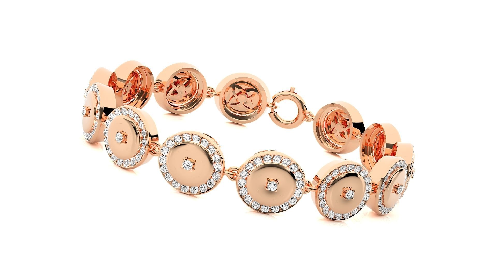 Diamond Bracelet 3D print model 3D print model_2