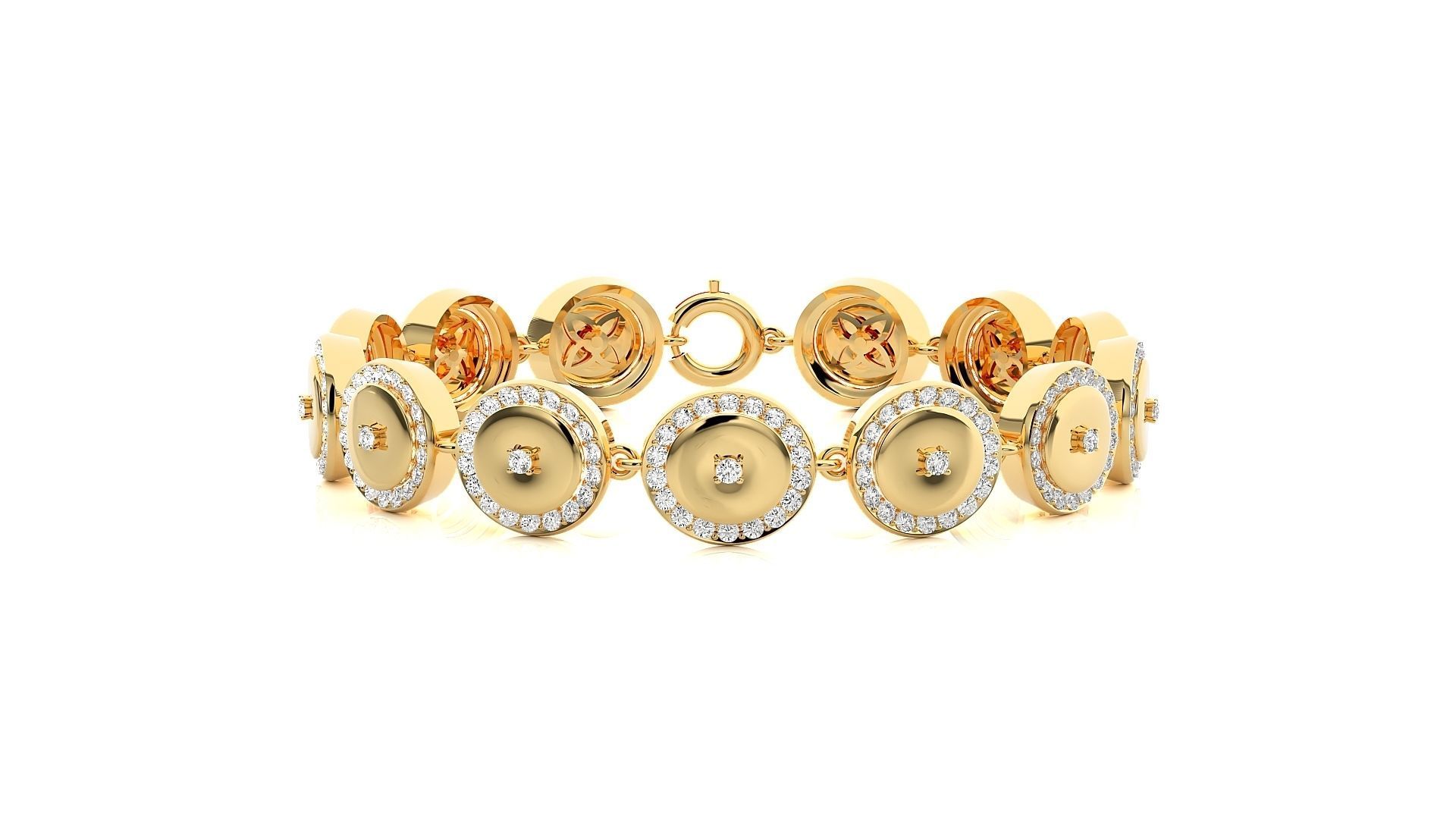 Diamond Bracelet 3D print model 3D print model_9