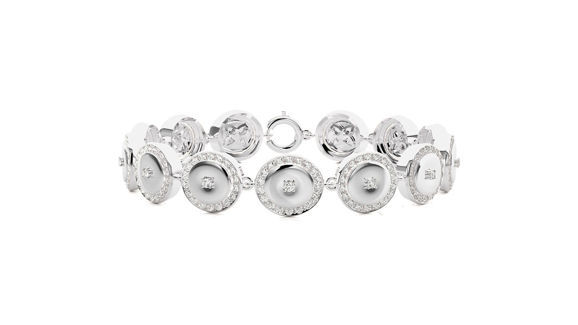 Diamond Bracelet 3D print model 3D print model_7