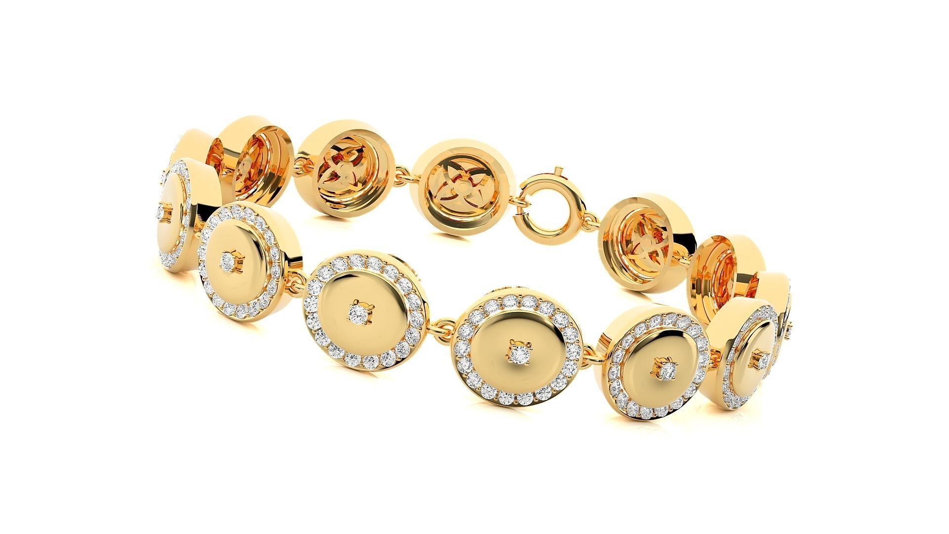 Diamond Bracelet 3D print model 3D print model_8