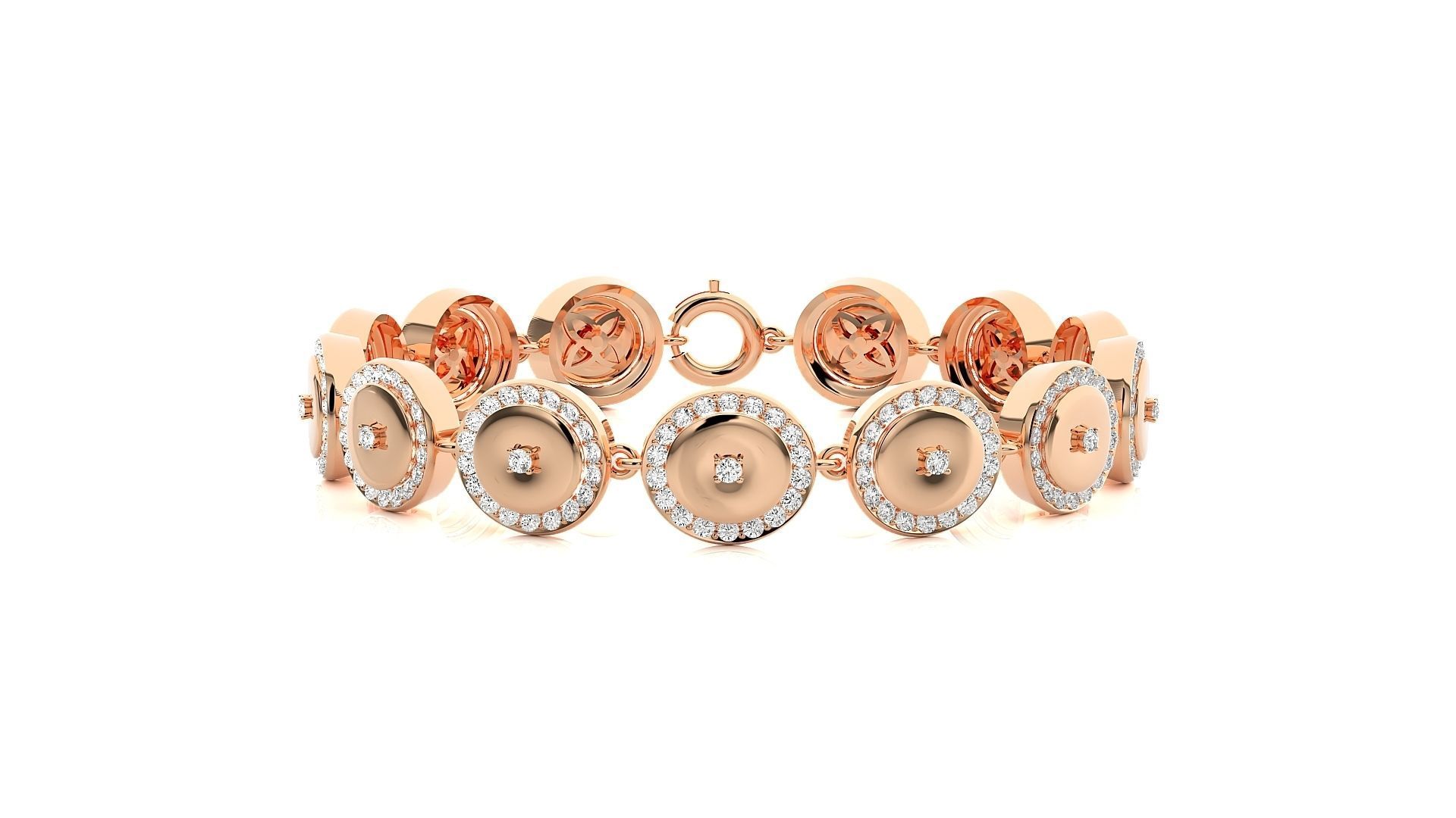 Diamond Bracelet 3D print model 3D print model_3