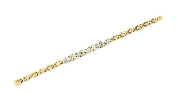 Diamond Bracelet 3D print model 3D print model