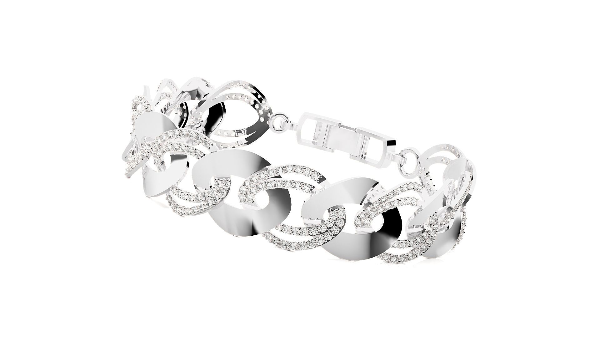 Diamond Bracelet 3D print model 3D print model_6