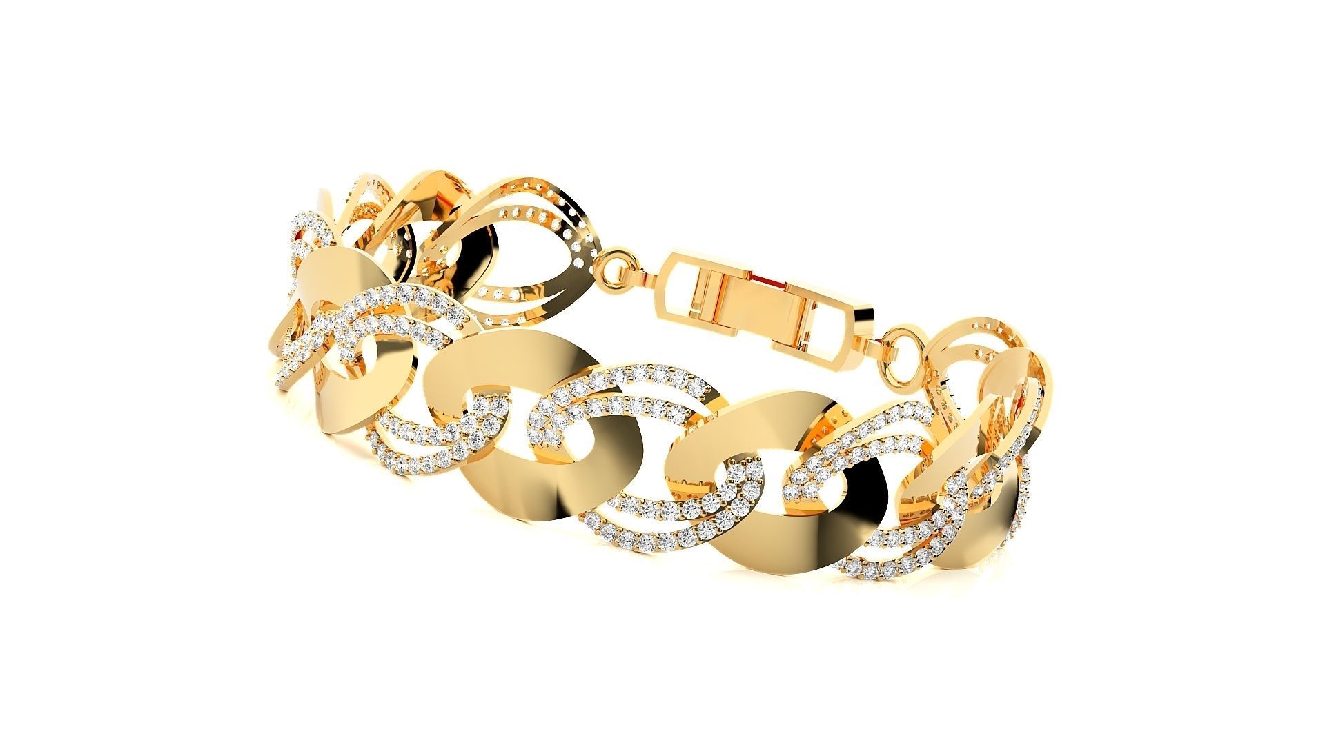 Diamond Bracelet 3D print model 3D print model_9