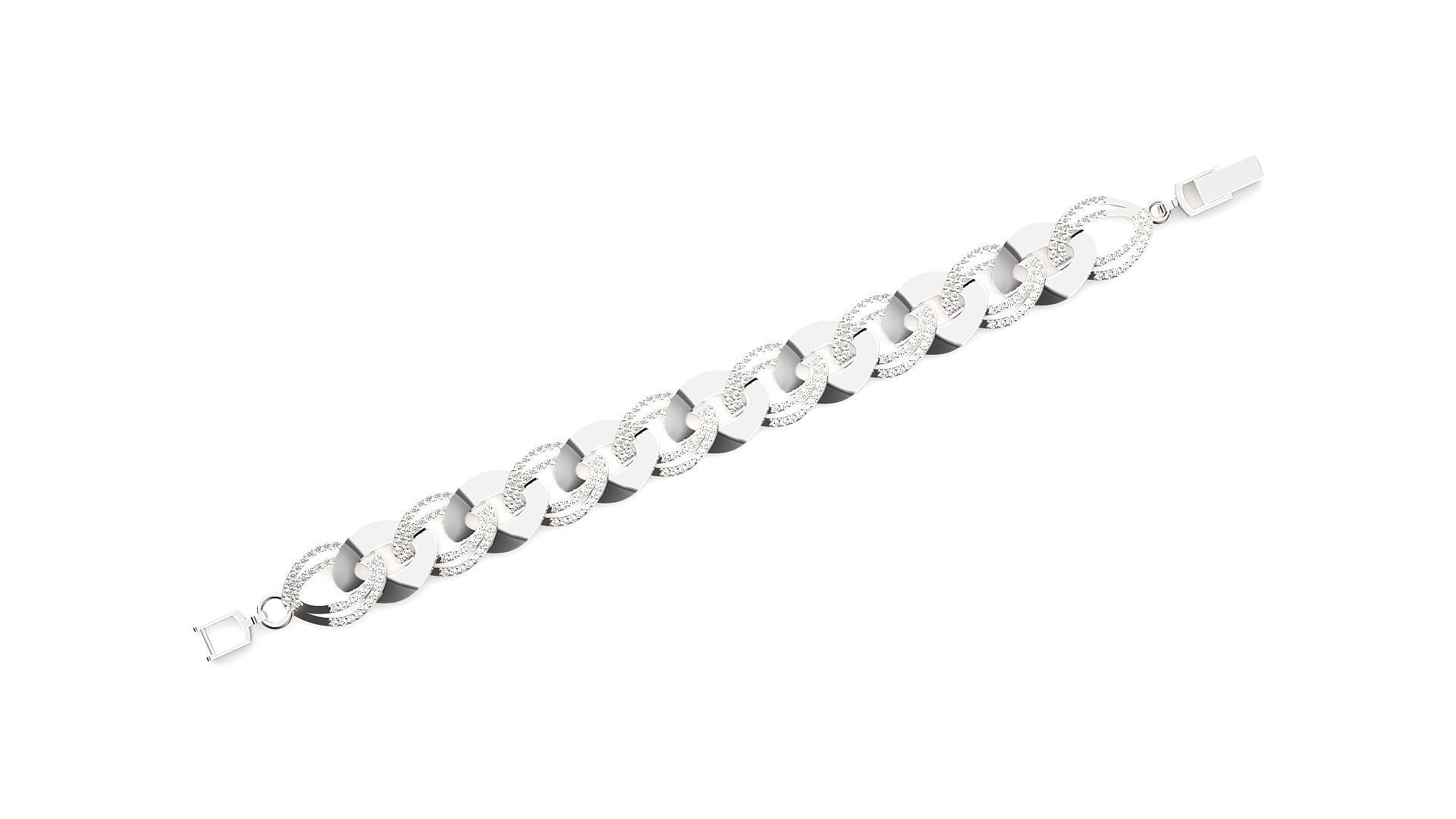 Diamond Bracelet 3D print model 3D print model_7