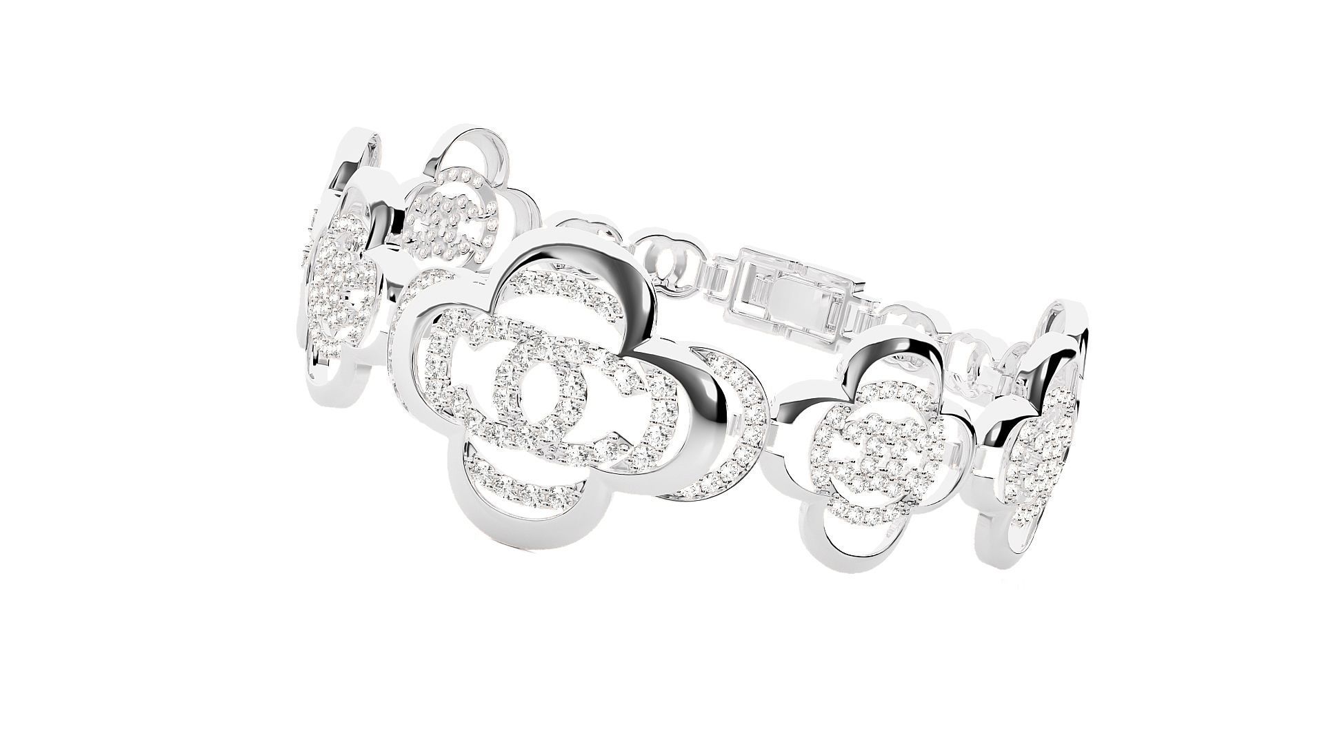 Diamond Bracelet 3D print model 3D print model_6