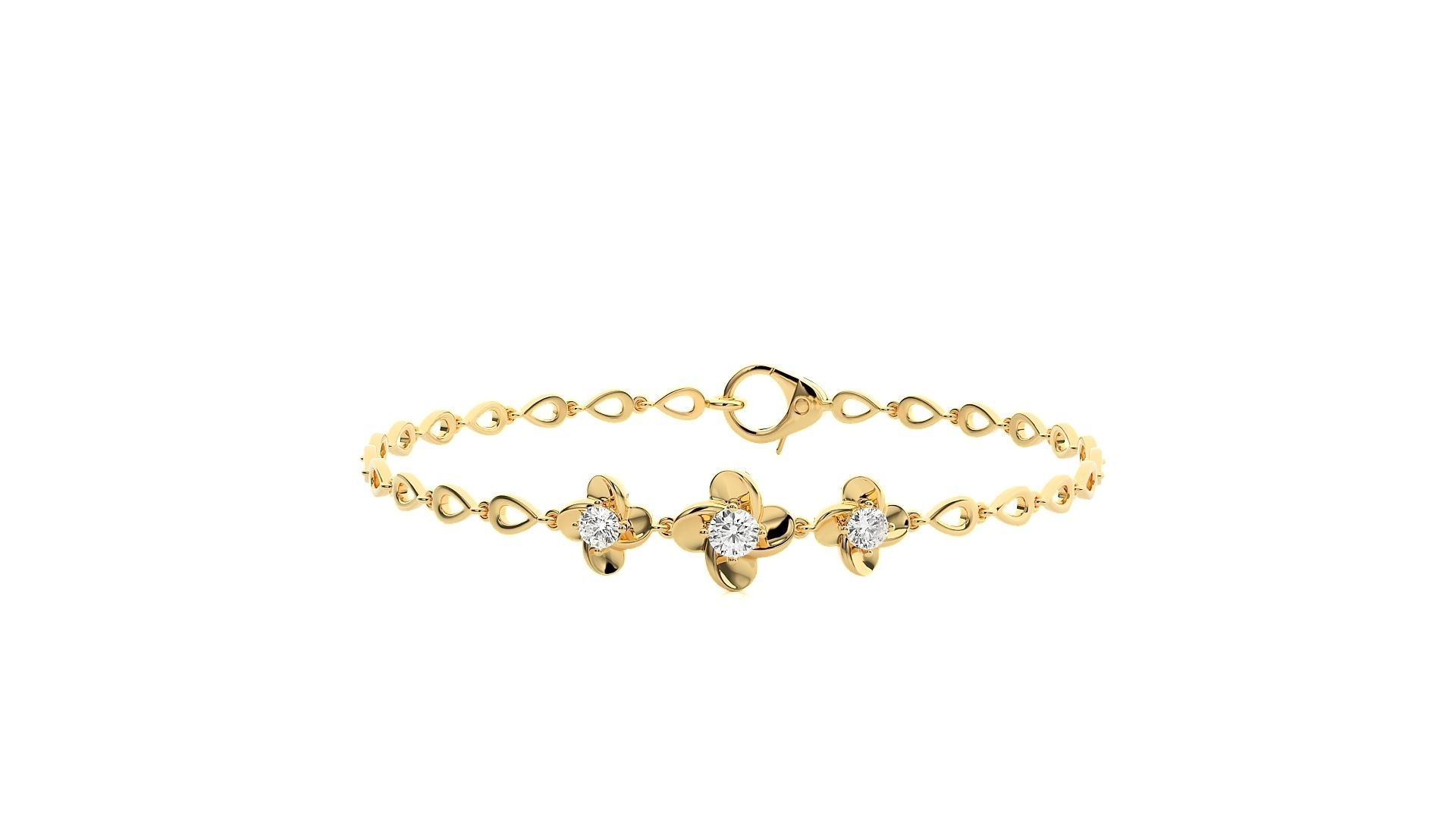 Diamond Bracelet 3D print model  3D print model_9