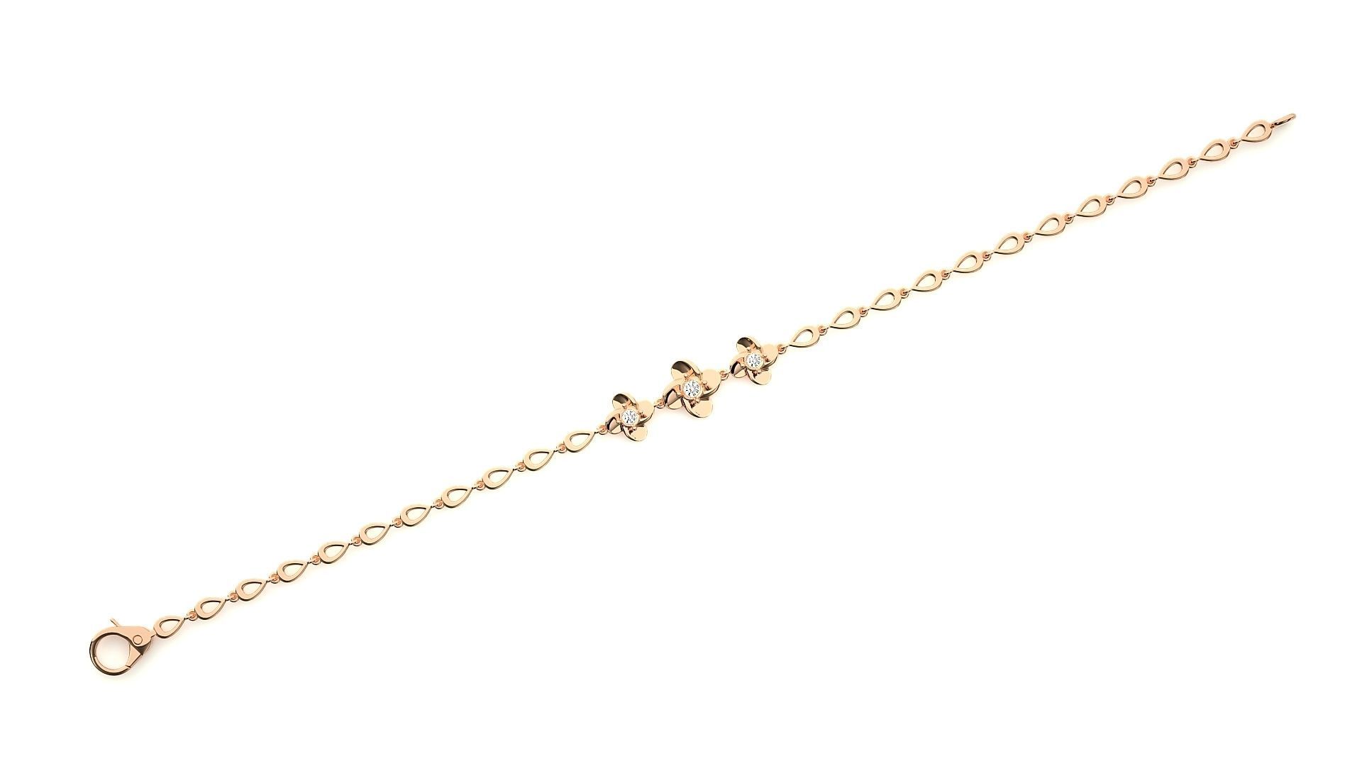 Diamond Bracelet 3D print model  3D print model_1