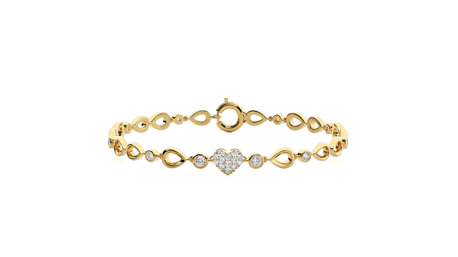 Diamond Bracelet 3D print model  3D print model_9