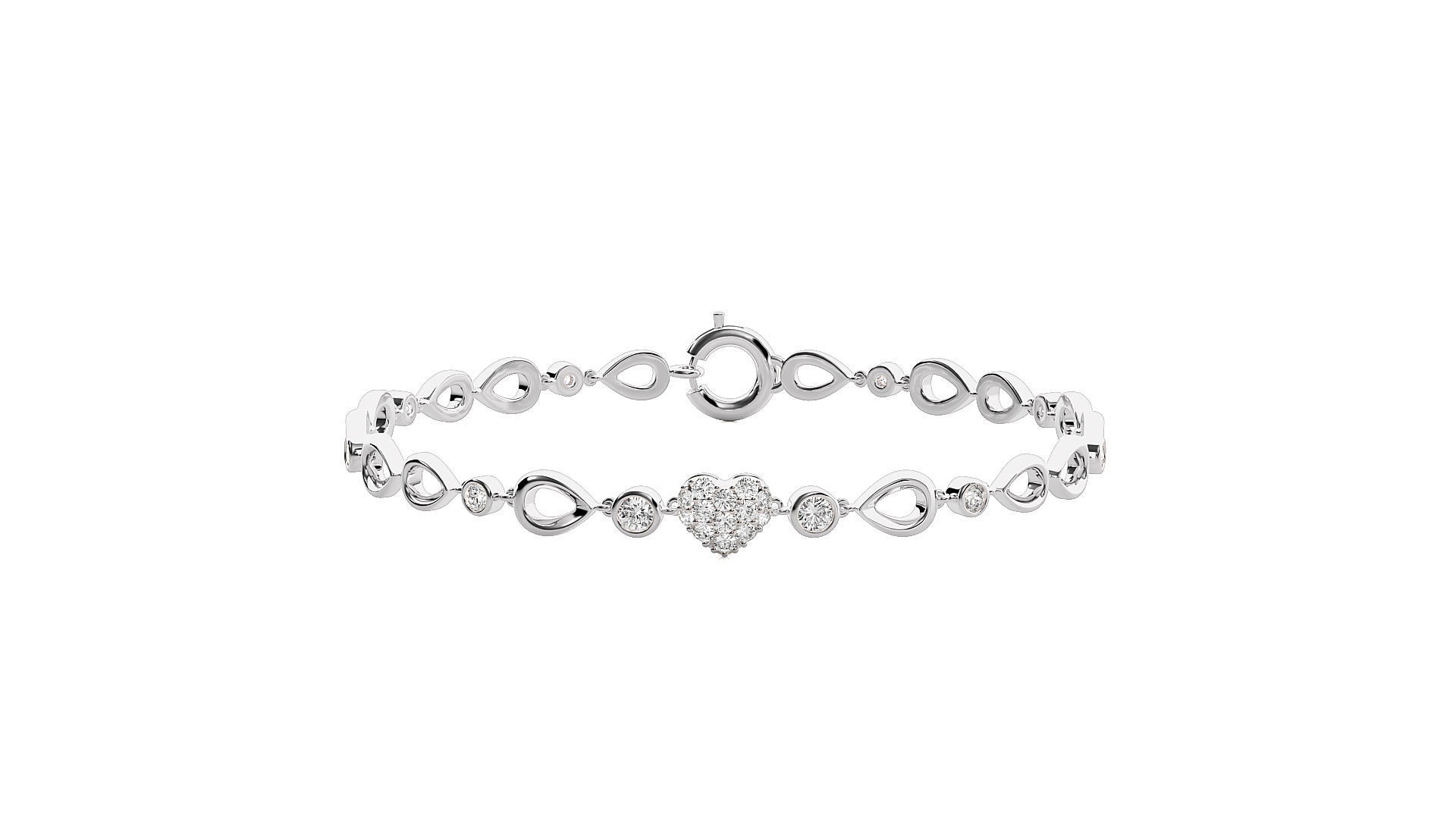 Diamond Bracelet 3D print model  3D print model_7