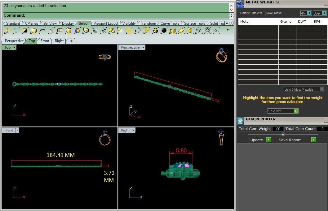 Diamond Bracelet 3D print model  3D print model_4