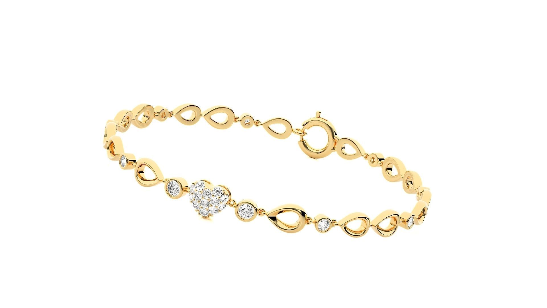 Diamond Bracelet 3D print model  3D print model_8