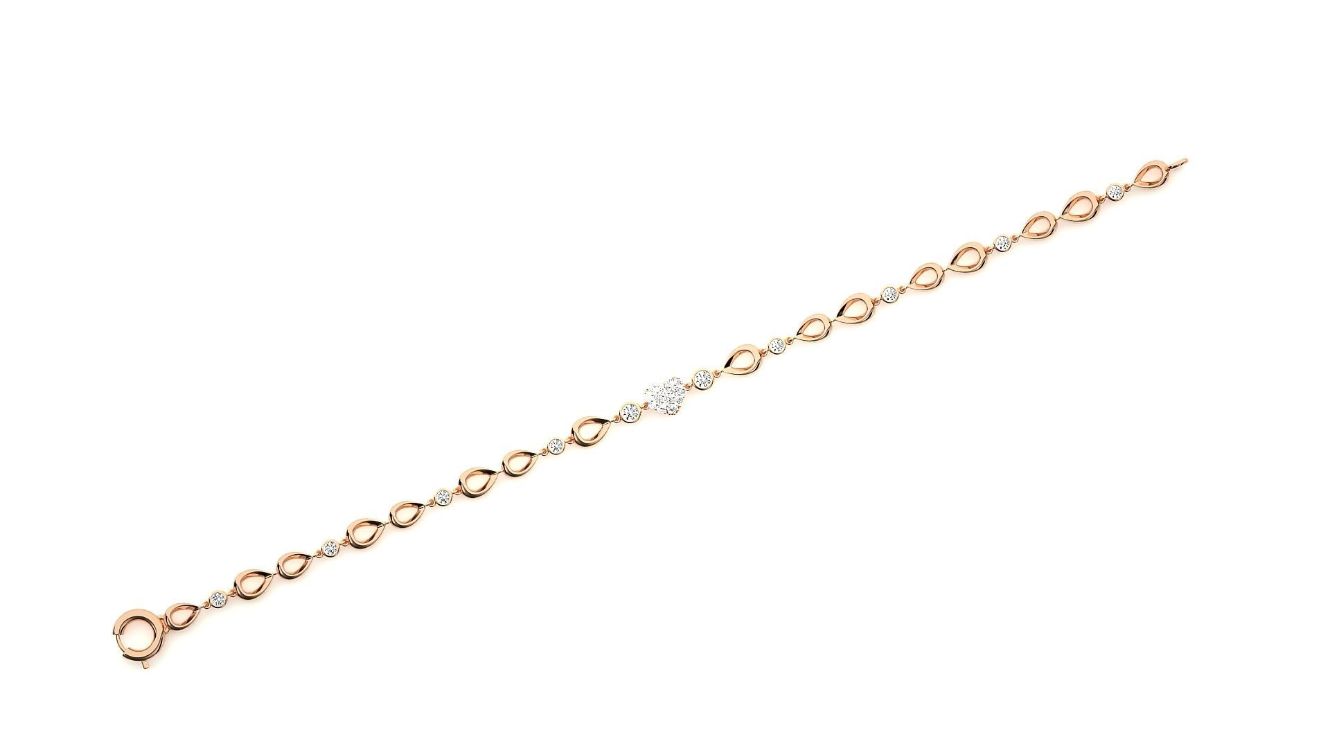 Diamond Bracelet 3D print model  3D print model_1