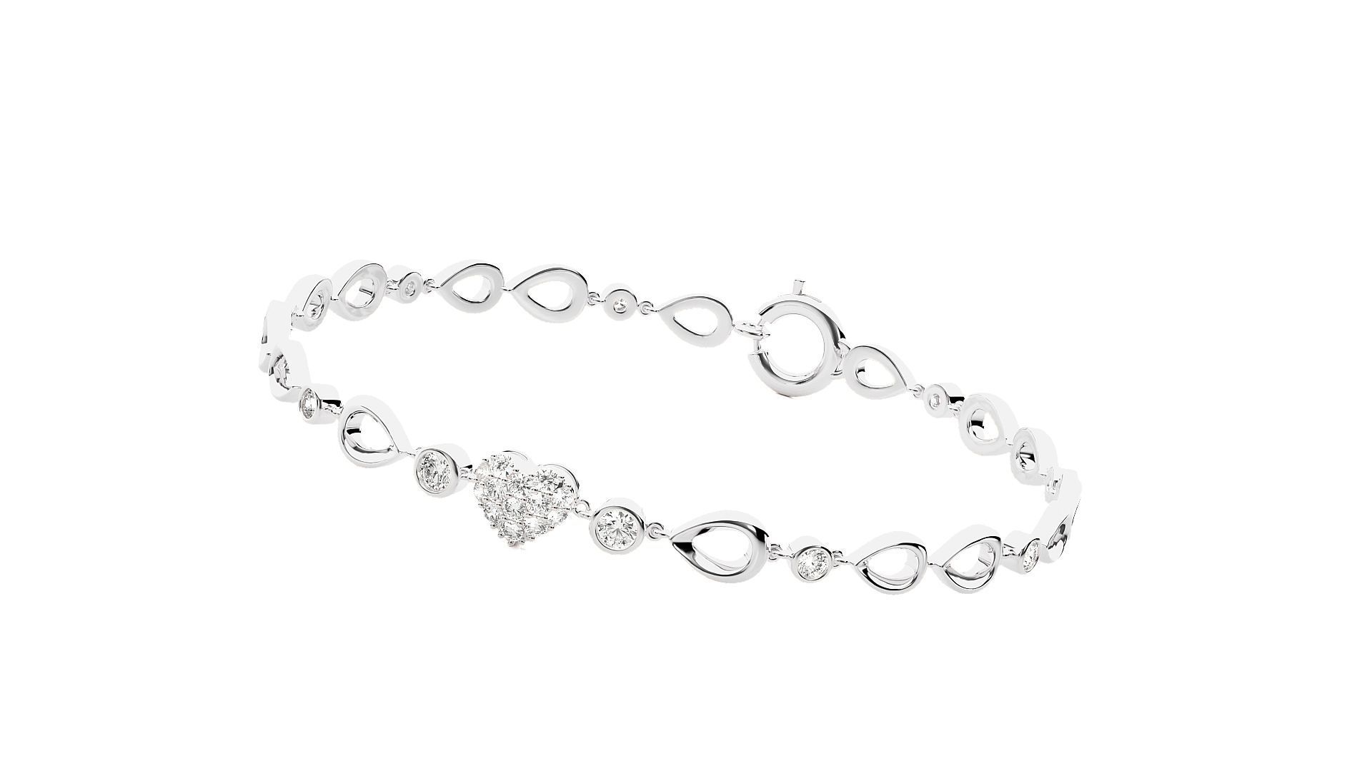 Diamond Bracelet 3D print model  3D print model_6