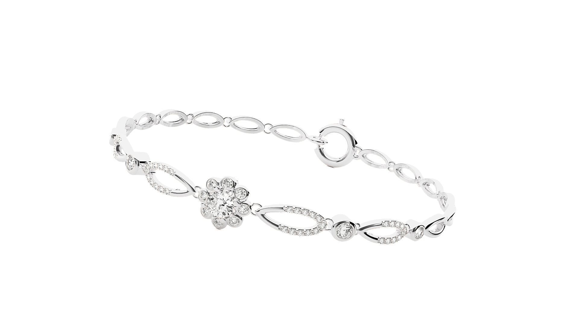 Diamond Bracelet 3D print model  3D print model_6