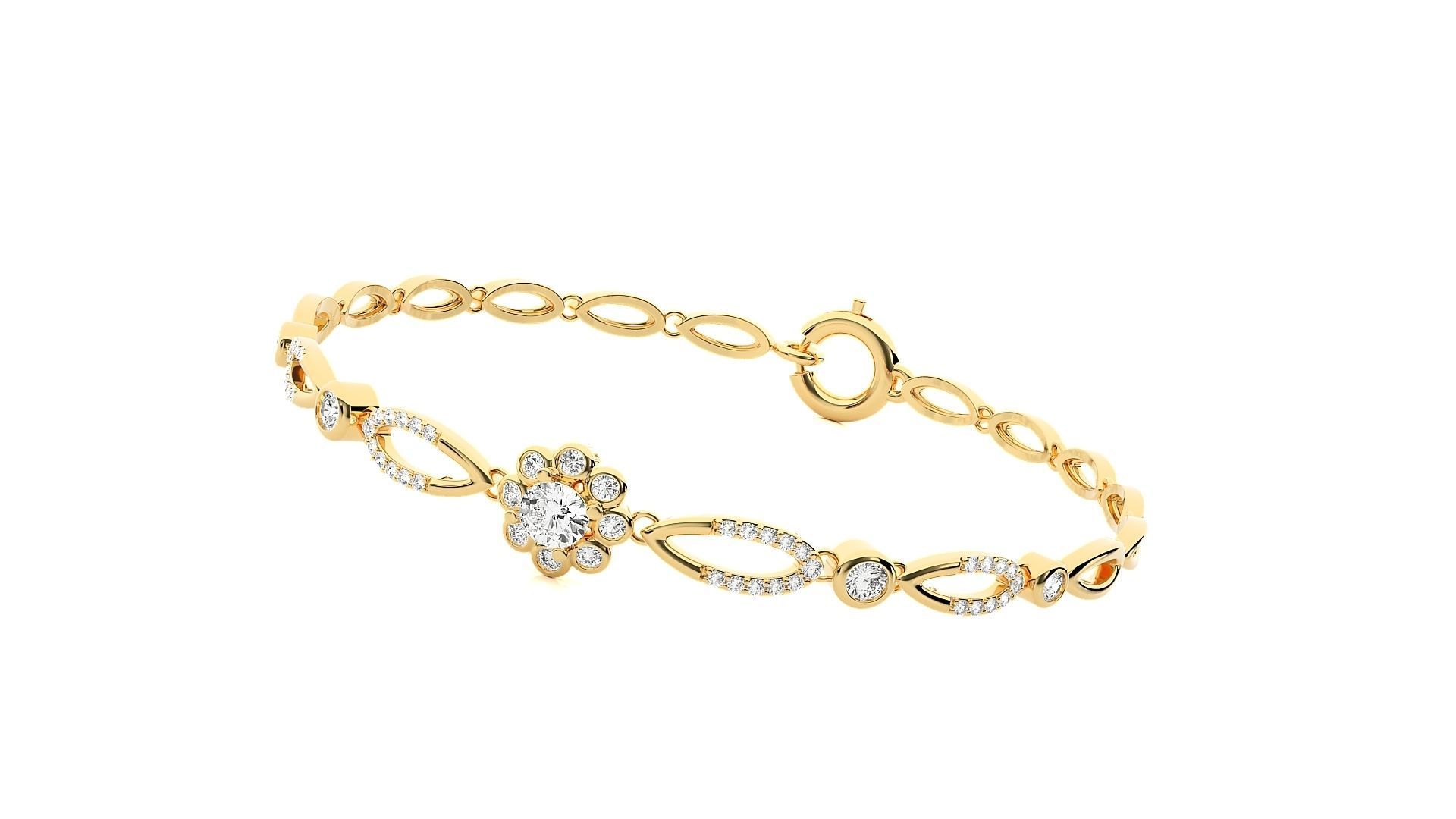 Diamond Bracelet 3D print model  3D print model_8