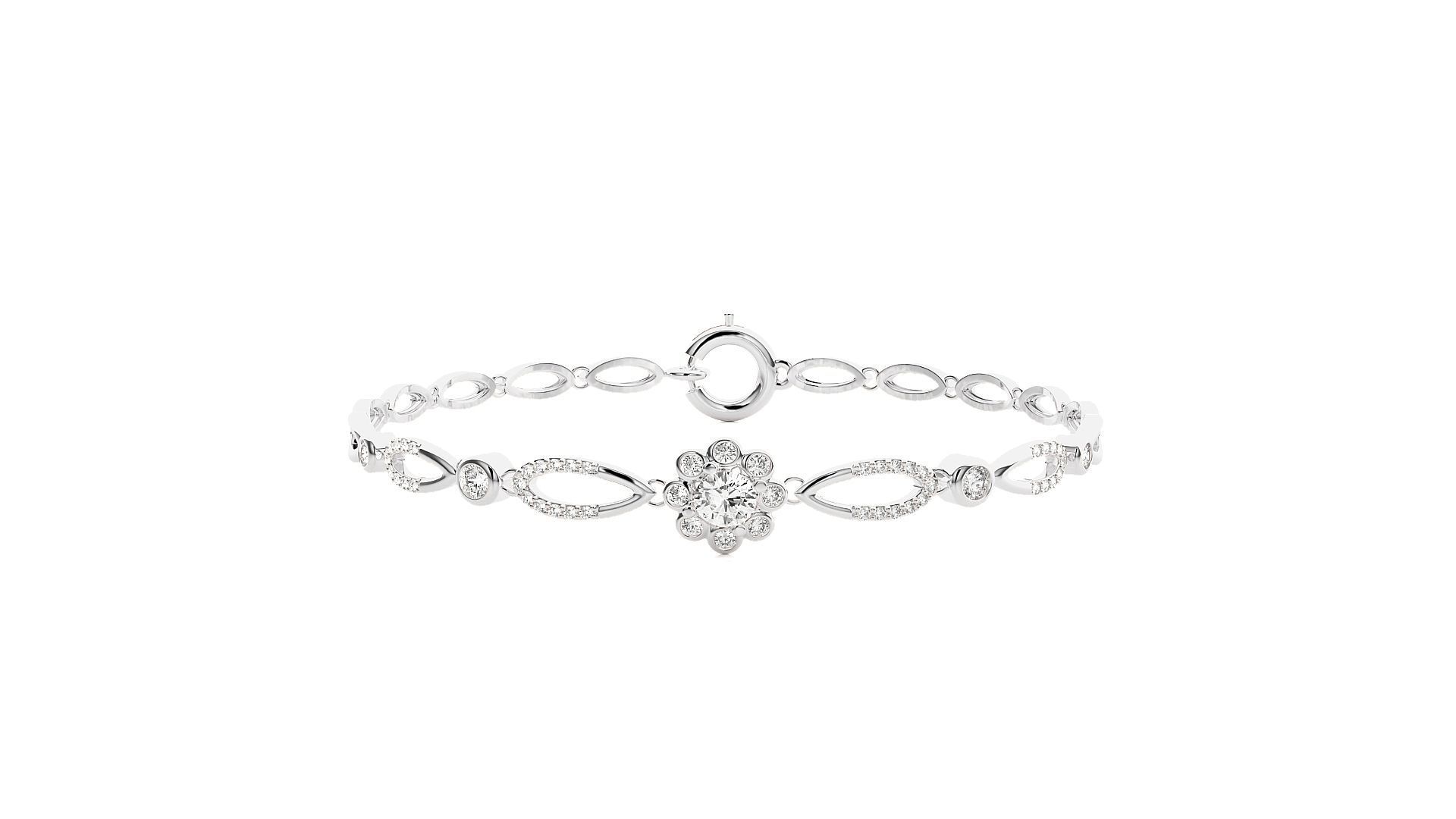 Diamond Bracelet 3D print model  3D print model_7