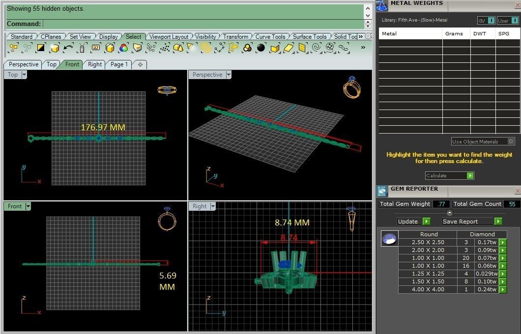 Diamond Bracelet 3D print model  3D print model_5