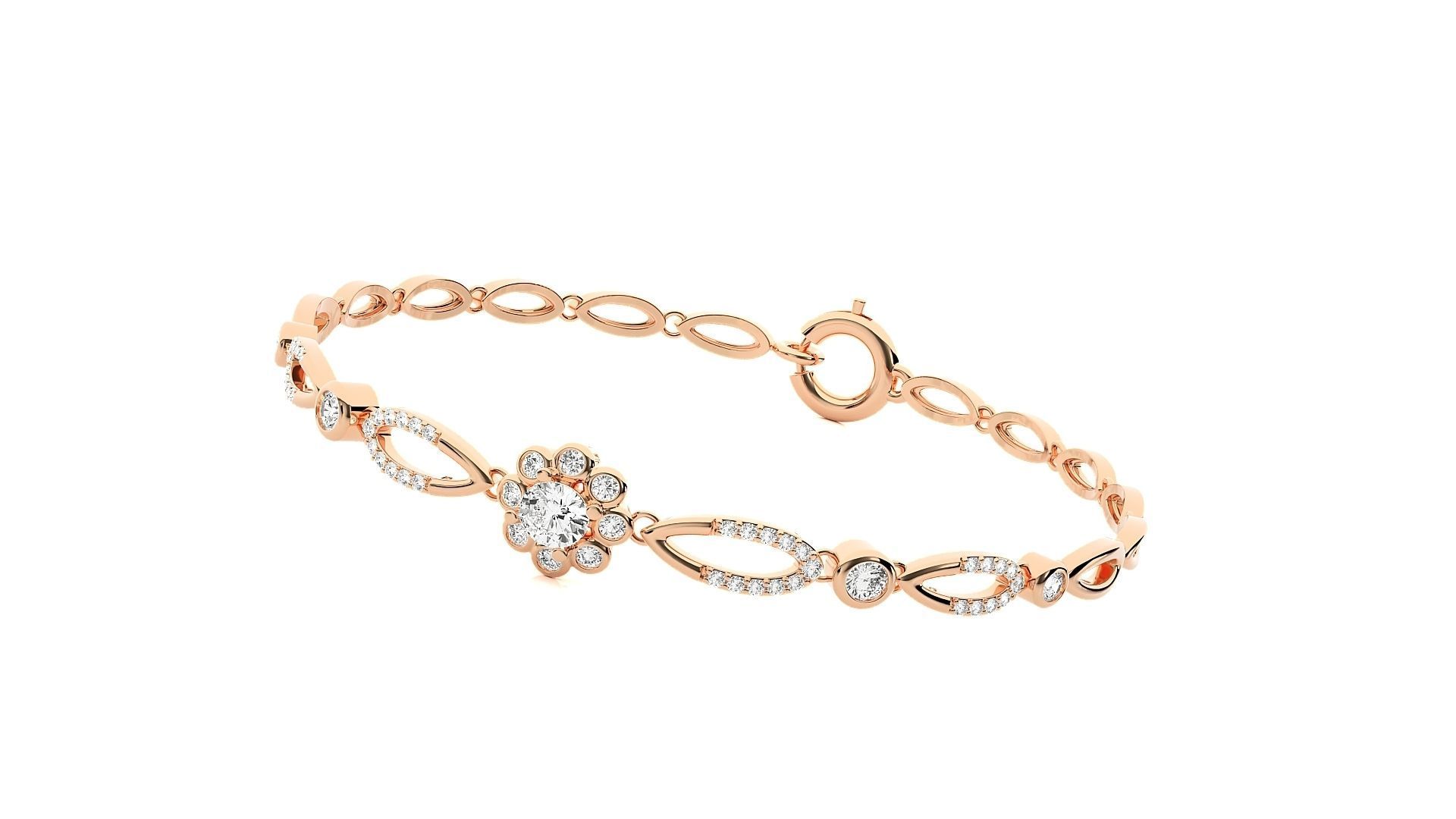 Diamond Bracelet 3D print model  3D print model_2