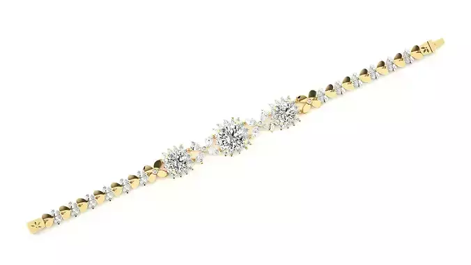 Diamond Bracelet 3D print model 