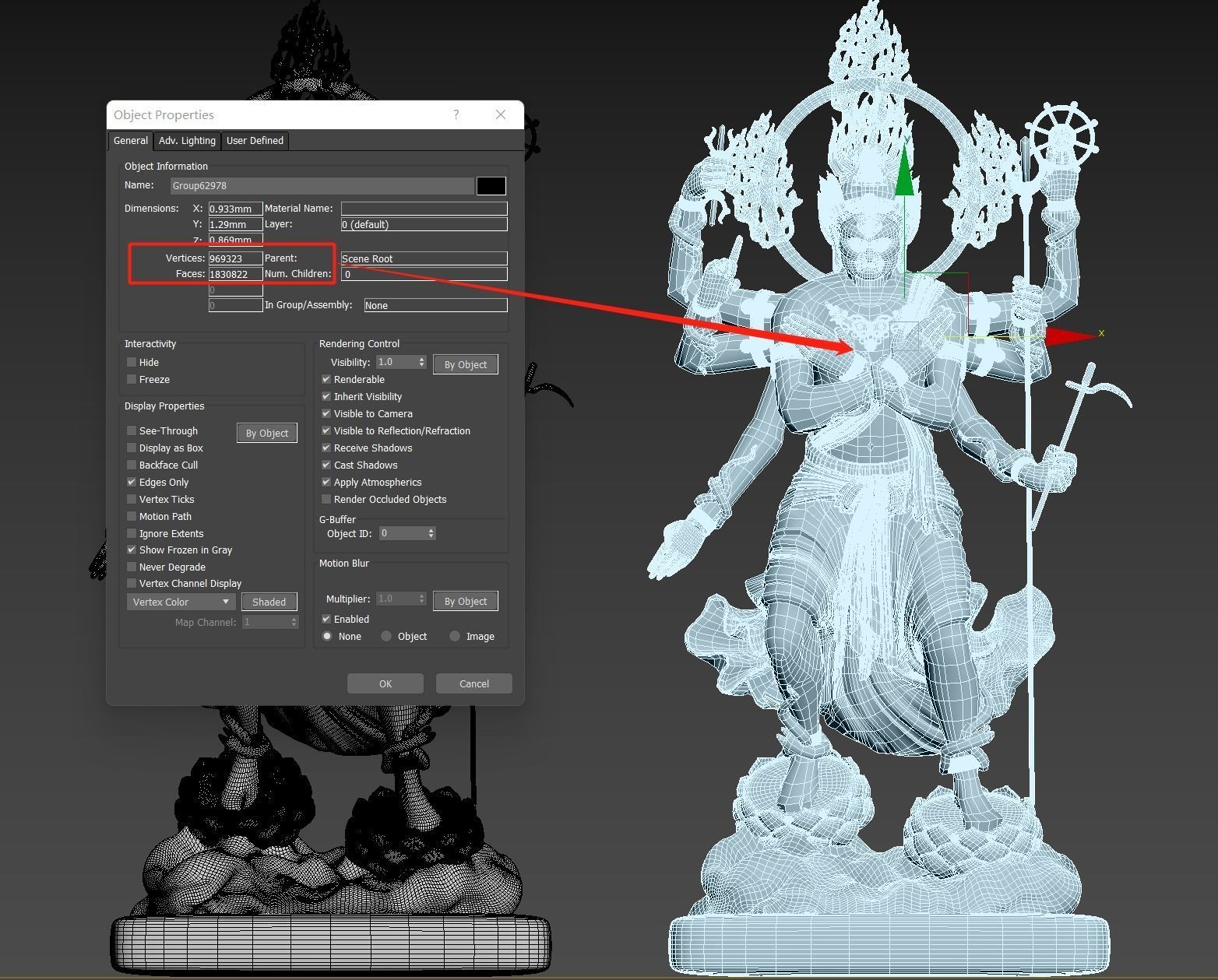  MingWang -Buddhist Sculpture 3D model_5