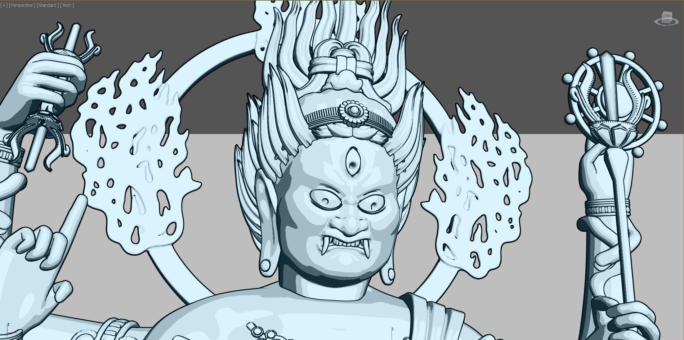  MingWang -Buddhist Sculpture 3D model_7