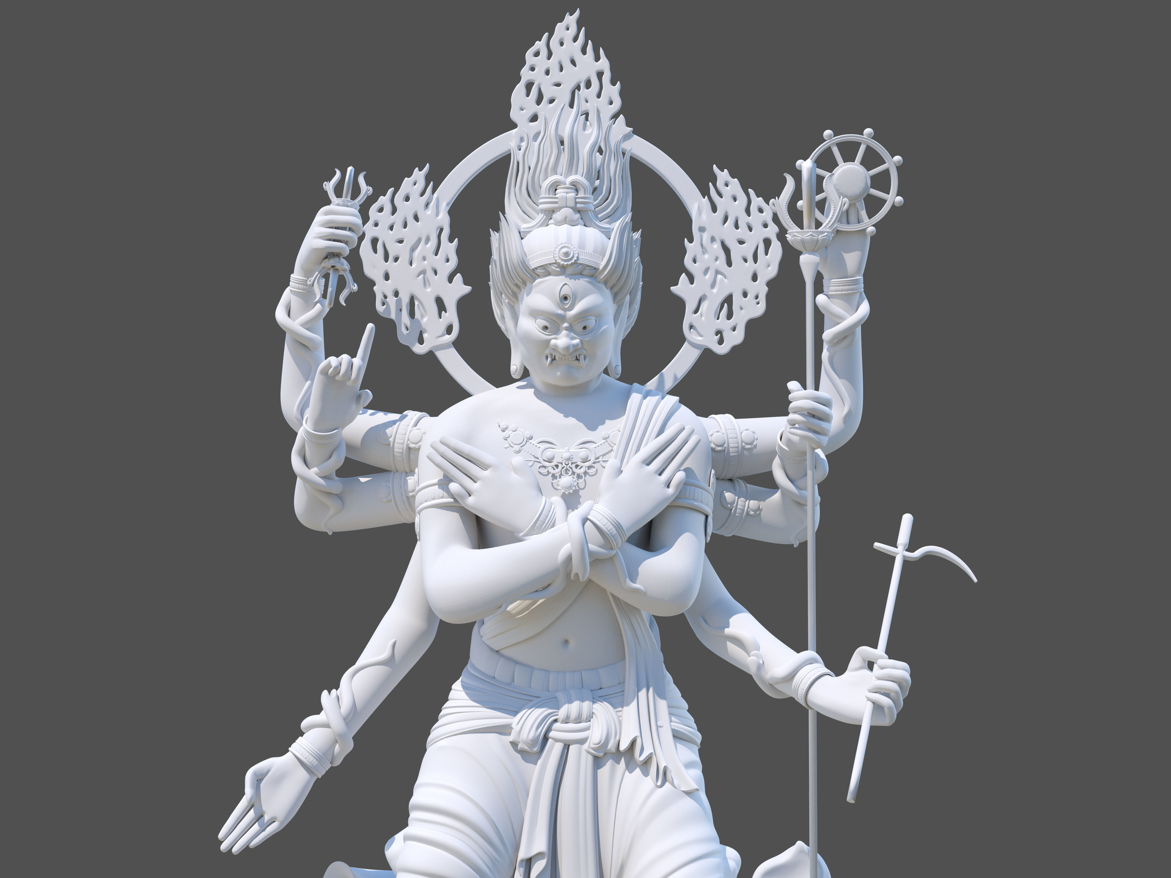  MingWang -Buddhist Sculpture 3D model_1